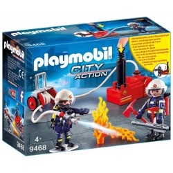 BOMBEROS CON BOMBA DE AGUA PLAYMOBIL 9468