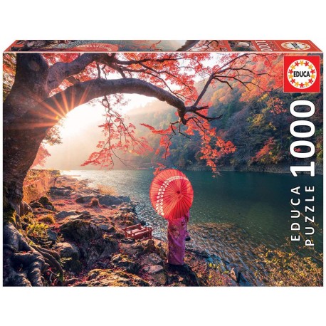 PUZZLE 1000 PIEZAS AMANECER EN EL RIO KATSURA