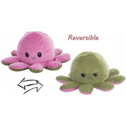 PULPO REVERSIBLE DE PELUCHE 100% FABRICADO EN ESPAÑA 16 X 36 CMS