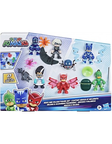 PJ MASKS DELUXE PACK 6 HEROES Y VILLANOS