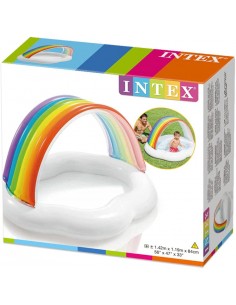 PISCINA BEBE TOLDO ARCO IRIS