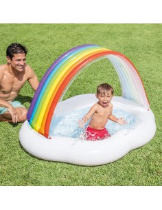PISCINA BEBE TOLDO ARCO IRIS 2