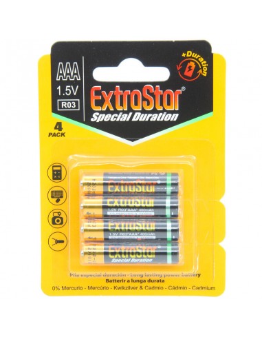PACK 4 PILAS EXTRASTAR AAA