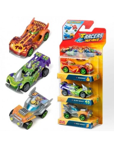 T RACERS MIX N RACE - PACK 3 UNIDADES...