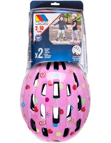 SET CASCO Y PROTECCIONES ROSA
