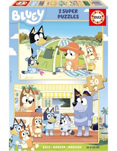BLUEY 2 PUZLLES 50 PIEZAS