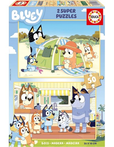BLUEY 2 PUZLLES 50 PIEZAS