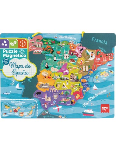MAPA ESPAÑA MAGNETI 50 PIEZAS