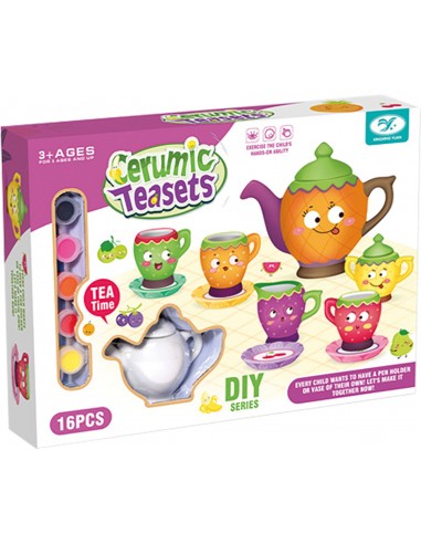 DECORA SET TE ESCAYOLA 16 PIEZAS