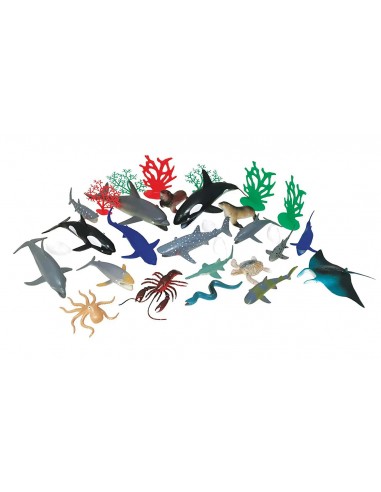CUBO 30 PIEZAS ANIMALES DEL OCEANO