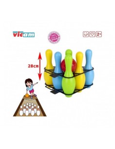 SET 6 BOLOS 28 CMS Y 1 PELOTA