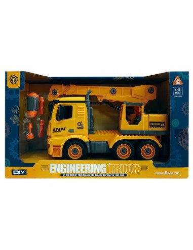 CAMION GRUA AMARILLO  CON DESTORNILLADOR