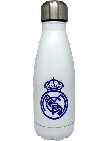 REAL MADRID BOTELLA AGUA DE ACERO BLANCA