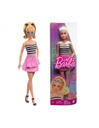 BARBIE FASHIONISTA TOP RAYAS Y FALDA...