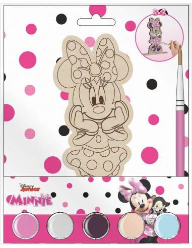 MINNIE MOUSE FIGURA DE MADERA COLOREABLE