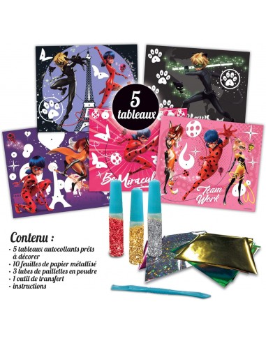 MIRACULOUS DECORA CON PURPURINA Y...