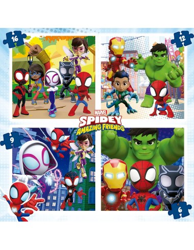 SPIDEY AMAZING FRIENDA 4 PUZZLES...