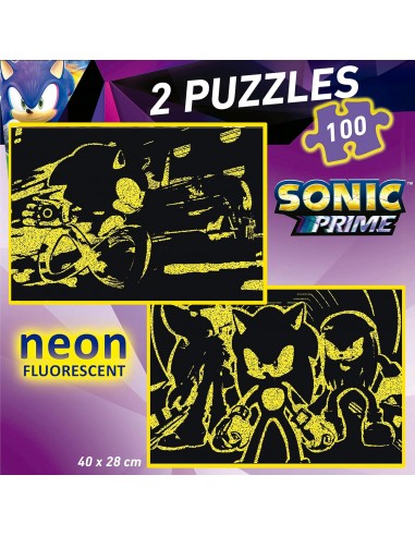 SONIC PRIME 2 PUZZLES 100 PIEZAS NEON...