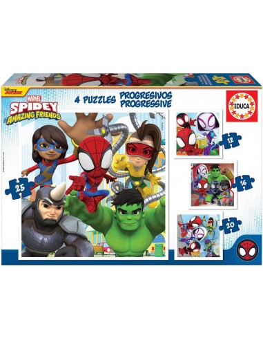 SPIDEY AMAZING FRIENDS 4 PUZZLES...