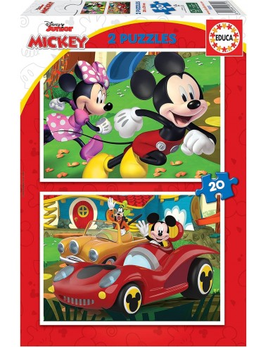 MICKEY MOUSE 2 PUZZLES DE 48 PIEZAS