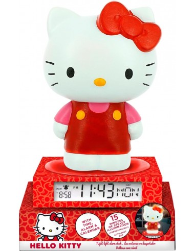 HELLO KITTY LAMPARA DESPERTADOR 3D