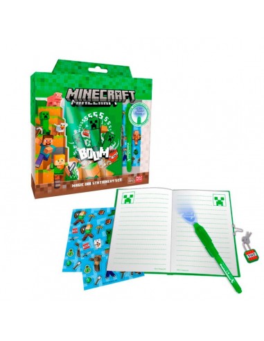 MINECRAFT DIARIO CON BOLIGRAFO MAGICO