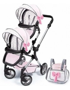 SILLA GEMELAR TWIN TANDEM ROSA