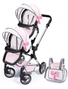 SILLA GEMELAR TWIN TANDEM ROSA 2