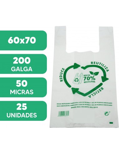 BOLSAS DE PLASTICO 70% RECICLADO 60 X...