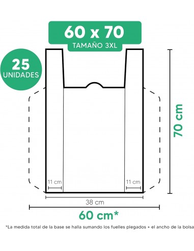 BOLSAS DE PLASTICO 70% RECICLADO 60 X...