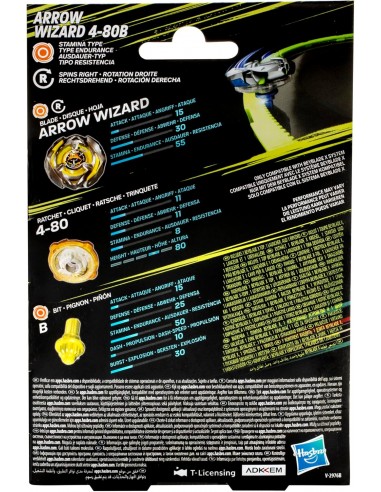 BEY BLADE X ARROW WIZARD 4-80B