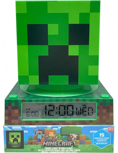 MINECRAFT LAMPARA 3D CON DESPERTADOR