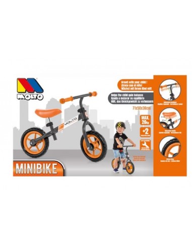 BICICLETA SIN PEDALES NARANJA MOLTO