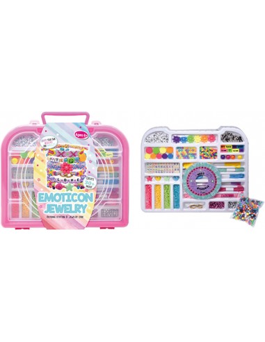 MALETIN ABALORIOS EMOTICON JEWELRY ROSA