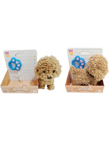 PERRO MARRON ANDADOR CON MANDO Y SOLO