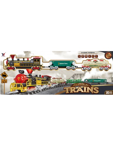TREN CLASICO 2 VAGONES 20 PIEZAS CON...