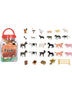 BOTE 55 PIEZAS ANIMALES GRANJA