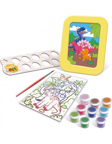 EDUCA PINTAR CON NUMEROS DINOSAURIOS