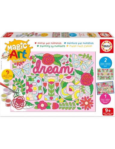 EDUCA PINTAR CON NUMEROS FLORES