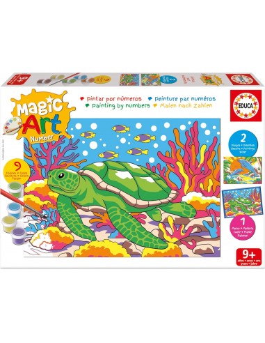 EDUCA PINTAR CON NUMEROS ANIMALES...