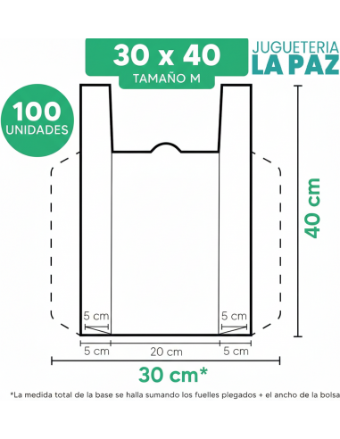 Bolsas de Plástico Camiseta GALGA 200...