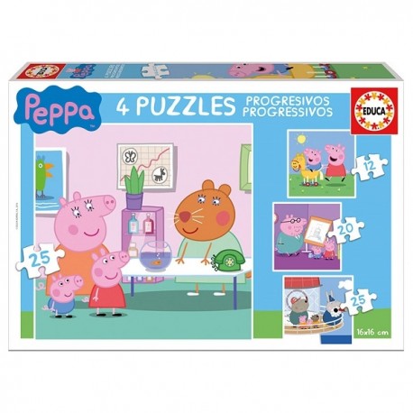 4 PUZZLES PEPPA PIG