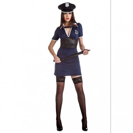 DISFRAZ ADULTO POLICIA SEXY TALLA S