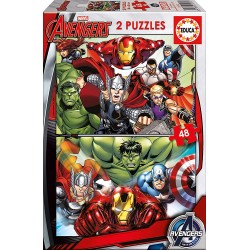 AVENGERS PUZZLE 2 X 48 PIEZAS