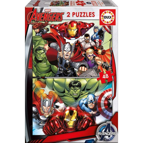 AVENGERS PUZZLE 2 X 48 PIEZAS