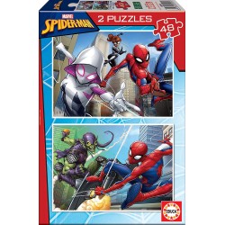 SPIDERMAN PUZZLE 2 X 48 PIEZAS