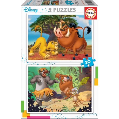 EL LIBRO DE LA SELVA PUZZLE 2 X 20 PIEZAS