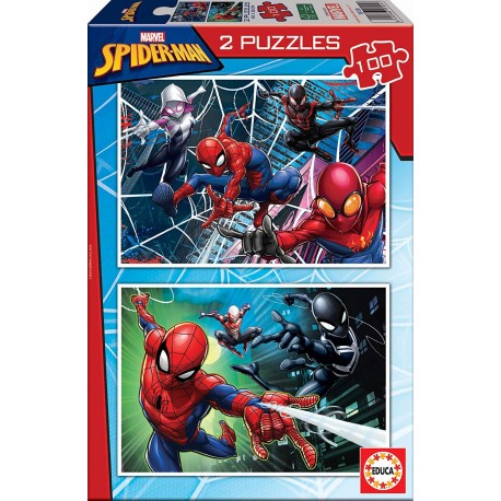 SPIDERMAN PUZZLE 2 X 100 PIEZAS