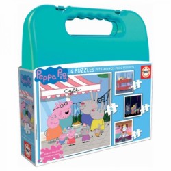 PEPPA PIG MALETA 4 PUZZLES PROGRESIVOS