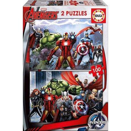 PUZZLE 2 X 100 PIEZAS AVENGERS